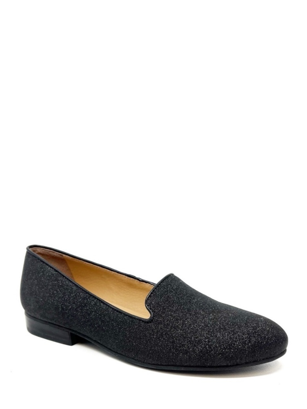 NEW Jack Rogers Ginny Glitter Loafers Black Size 6 Slip-On Shoes Shimmer New
